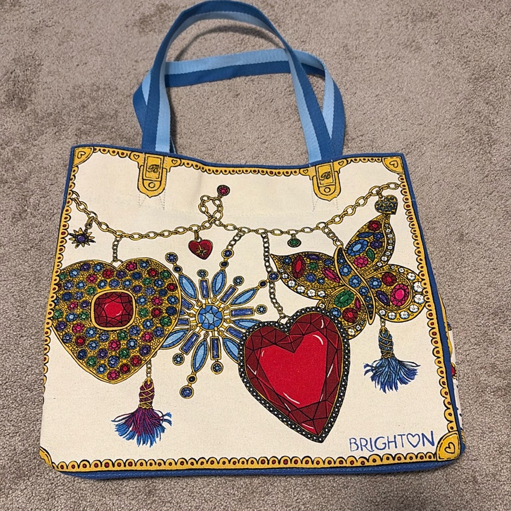 Brighton heavy canvas tote bag with inside pocket and handles